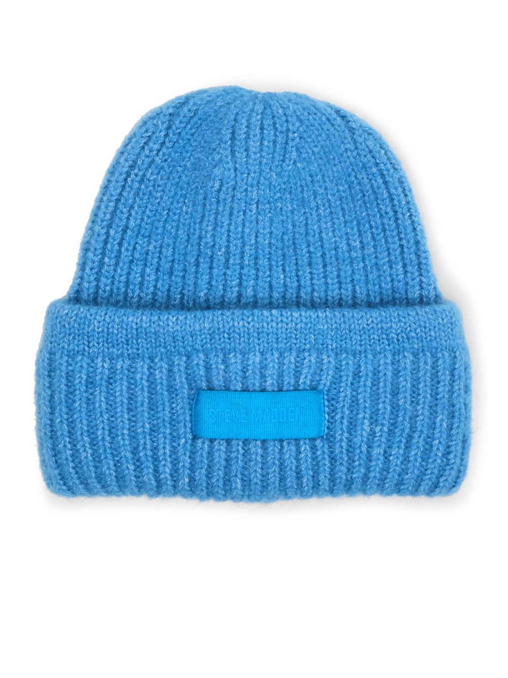 Steve Madden Bright Blue Ribbed Cuffed Beanie